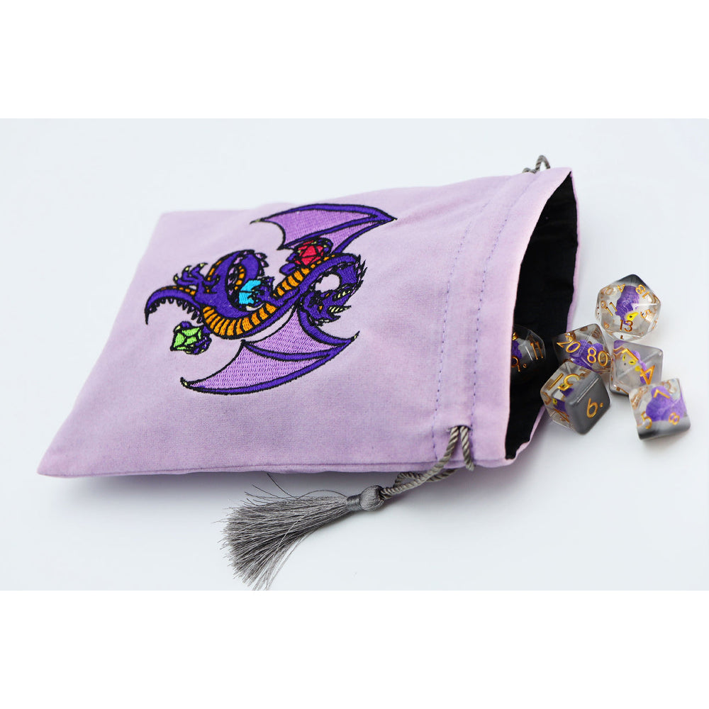 Foam Brain Dice Bag: Dragon - Purple