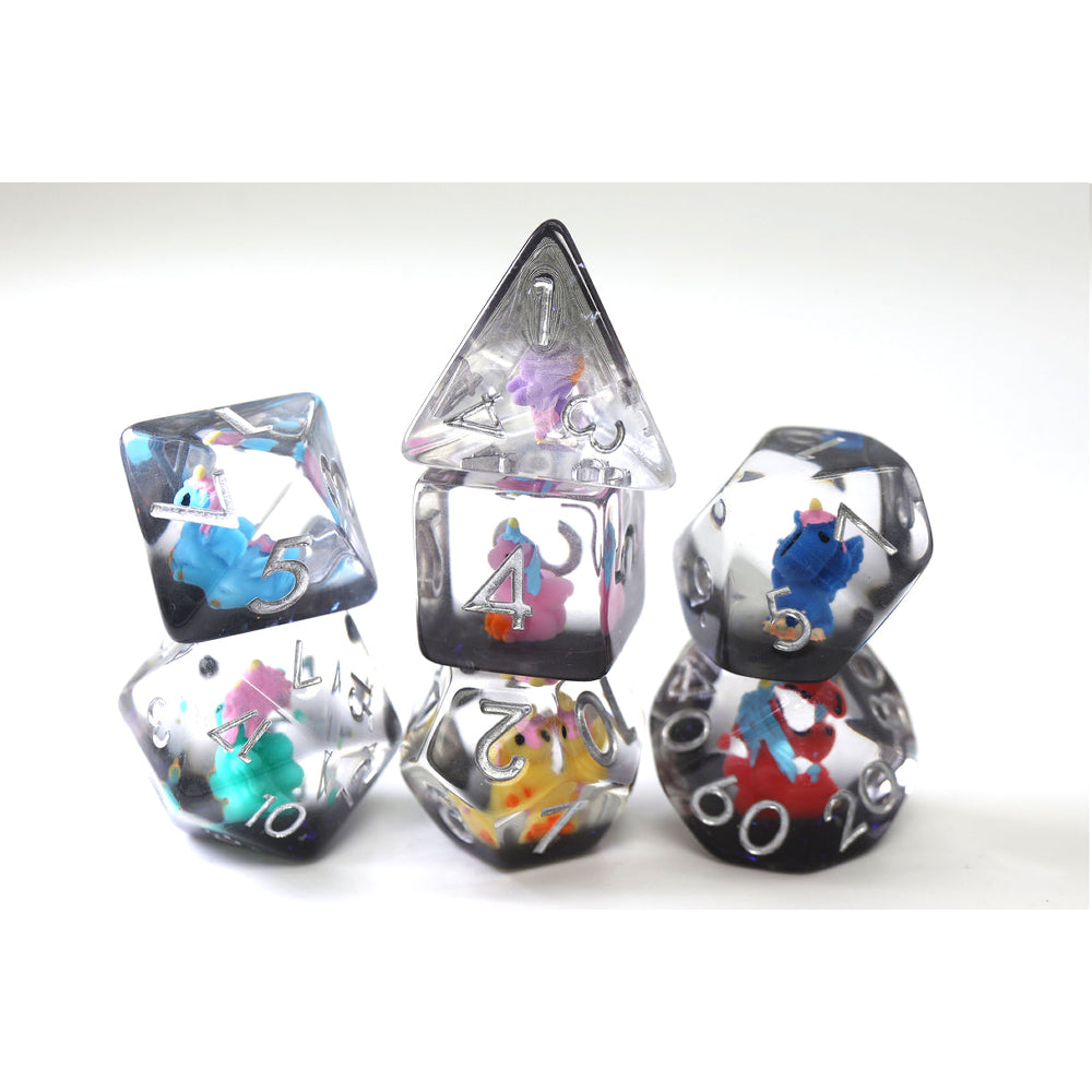RPG Dice: Unicorn Party (Foam Brain)