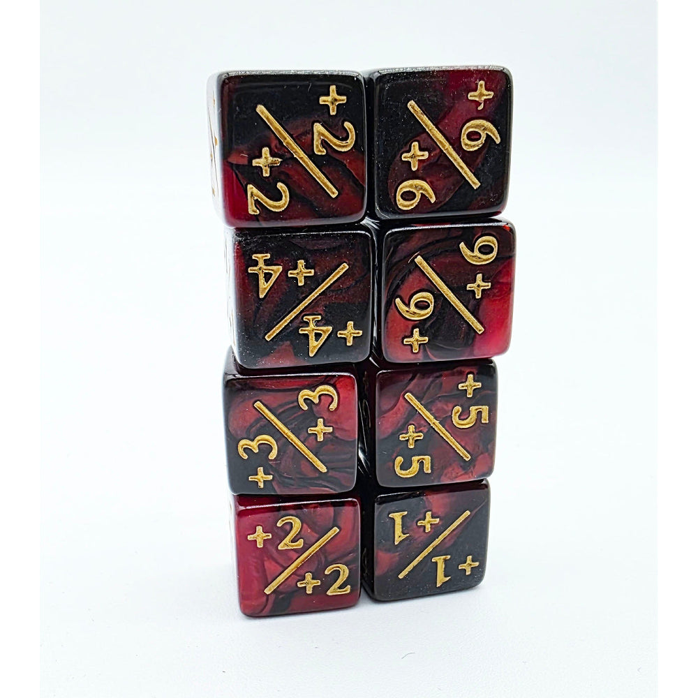 +1/+1 MTG Counters: Red & Black (Foam Brain)