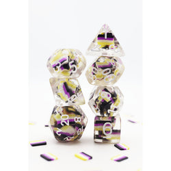 RPG Dice: Nonbinary Flag (Foam Brain)