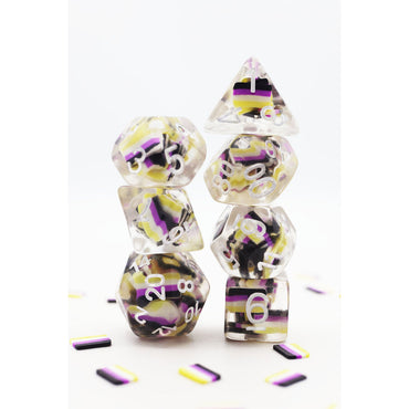 RPG Dice: Nonbinary Flag (Foam Brain)
