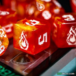 1UP RPG Dice Set: Fireball