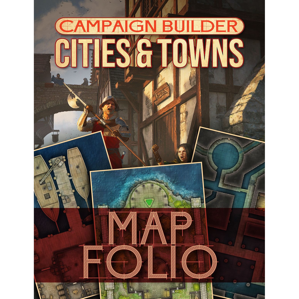 Flip-Mat: Campaign Builder Cities and Towns Map Portfolio