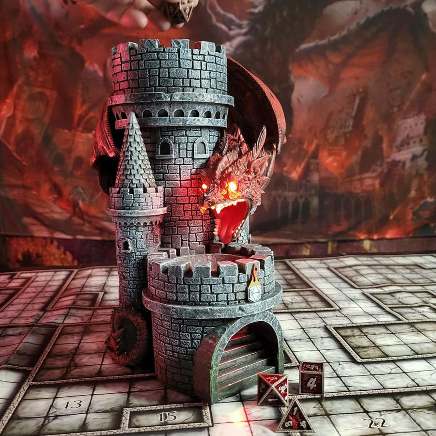 Forged Dice Tower: Dragons Keep - Red