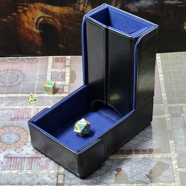 Forged Compact Magnetic Dice Tray/Tower - Blue