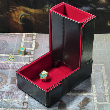 Forged Compact Magnetic Dice Tray/Tower - Red