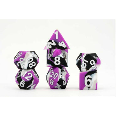 Gaymers Silicone RPG Dice Set: Asexual Pride