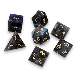 Blue Labradorite Gemstone Dice Set