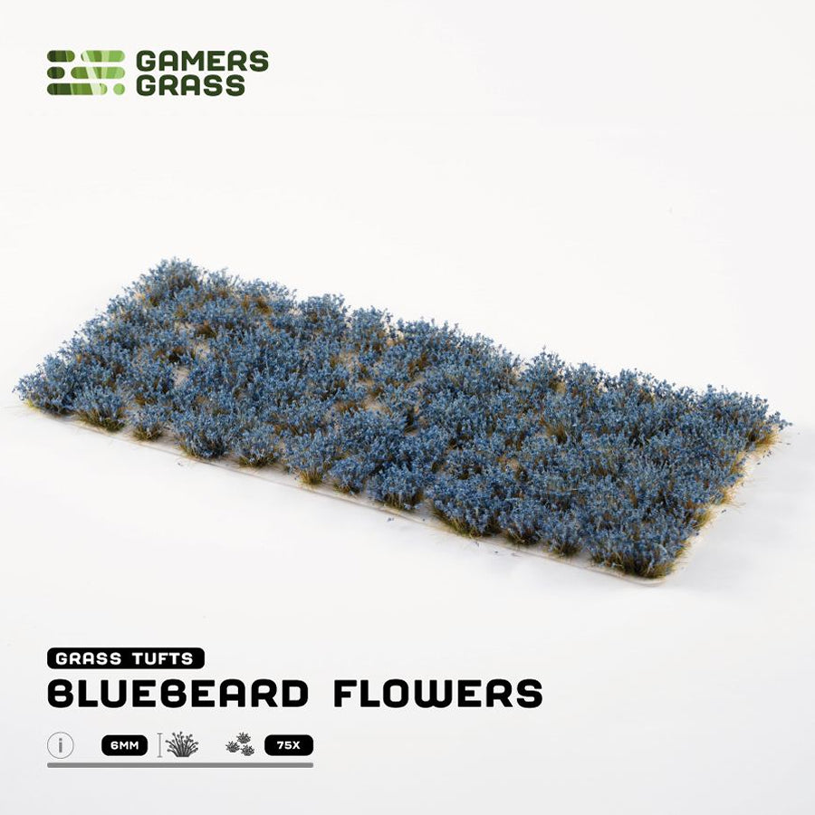 Gamers Grass: Flower Tufts - Bluebeard (Wild / 6mm / x75)