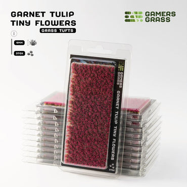 Gamers Grass: Flower Tufts - Garnet Tulip Tiny (Wild / 4mm / x370)