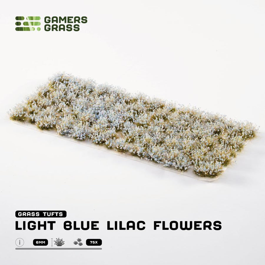Gamers Grass: Flower Tufts - Light Blue Lilac (Wild / 6mm / x75)