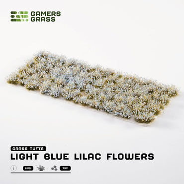 Gamers Grass: Flower Tufts - Light Blue Lilac (Wild / 6mm / x75)
