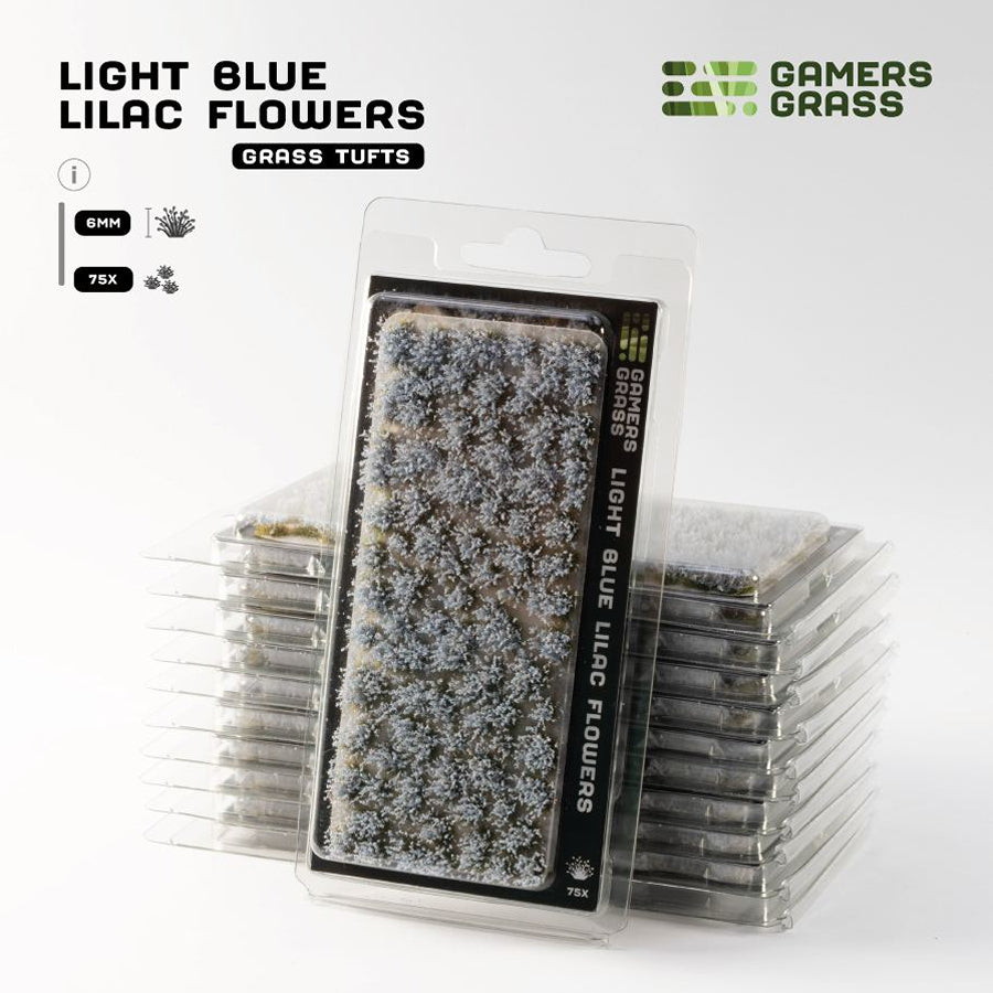 Gamers Grass: Flower Tufts - Light Blue Lilac (Wild / 6mm / x75)