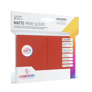 Gamegenic Sleeves: Matte Prime - Red (100 Count)
