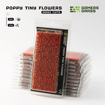 Gamers Grass: Flower Tufts - Poppy Tiny (Wild / 4mm / x370)