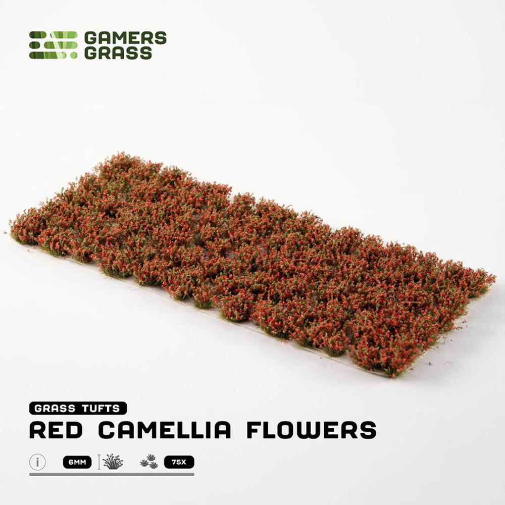 Gamers Grass: Flower Tufts - Red Camellia (Wild / 6mm / x75)