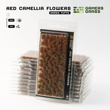 Gamers Grass: Flower Tufts - Red Camellia (Wild / 6mm / x75)