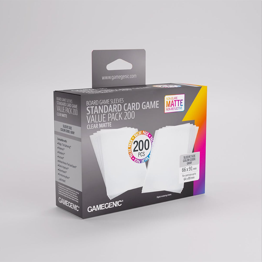 Gamegenic Sleeves: Matte Board Game - Standard Card Game (200 Count)
