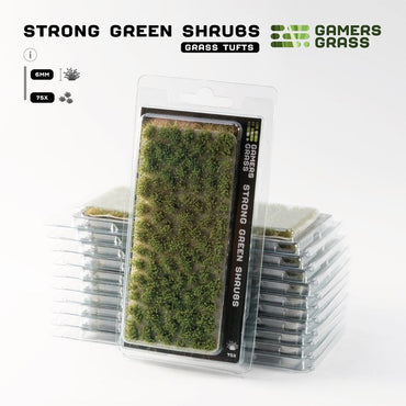 Gamers Grass: Tufts - Strong Green Shrubs (Wild / 6mm / x75)