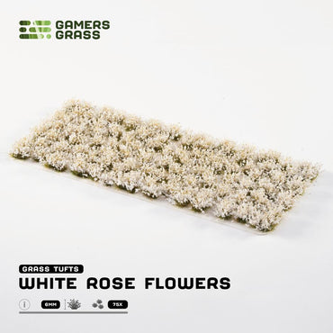 Gamers Grass: Flower Tufts - White Rose (Wild / 6mm / x75)