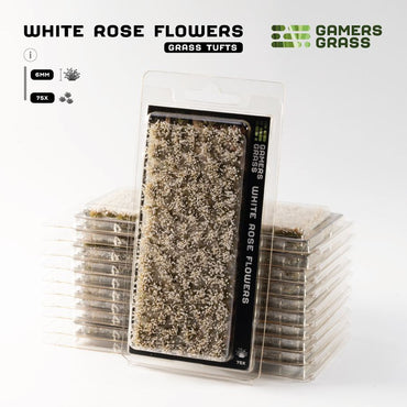 Gamers Grass: Flower Tufts - White Rose (Wild / 6mm / x75)