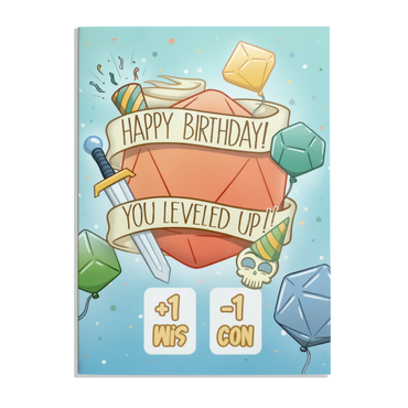 GlassStaff: Greeting Card - Happy Birthday! You Leveled Up!