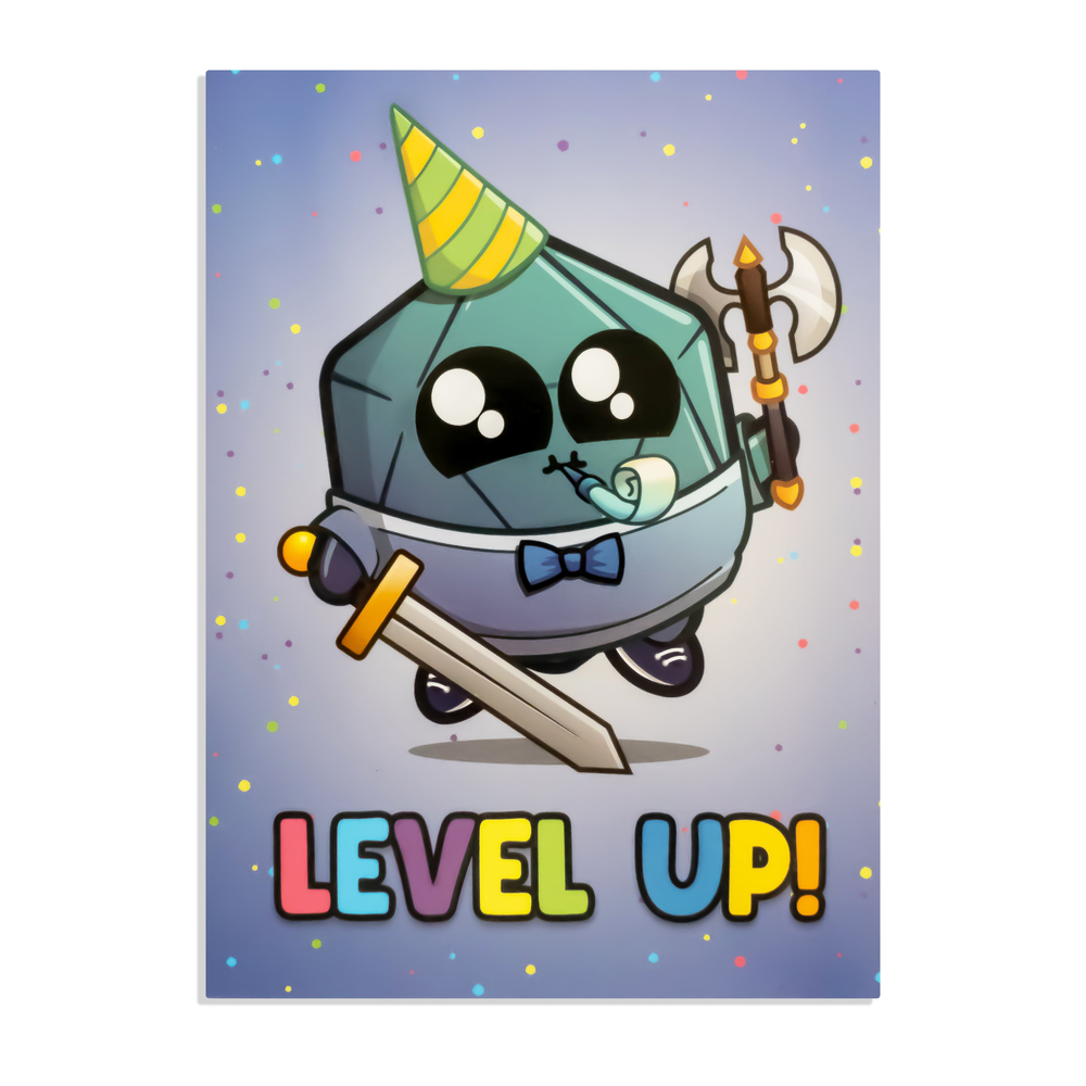 GlassStaff: Greeting Card - Level Up!