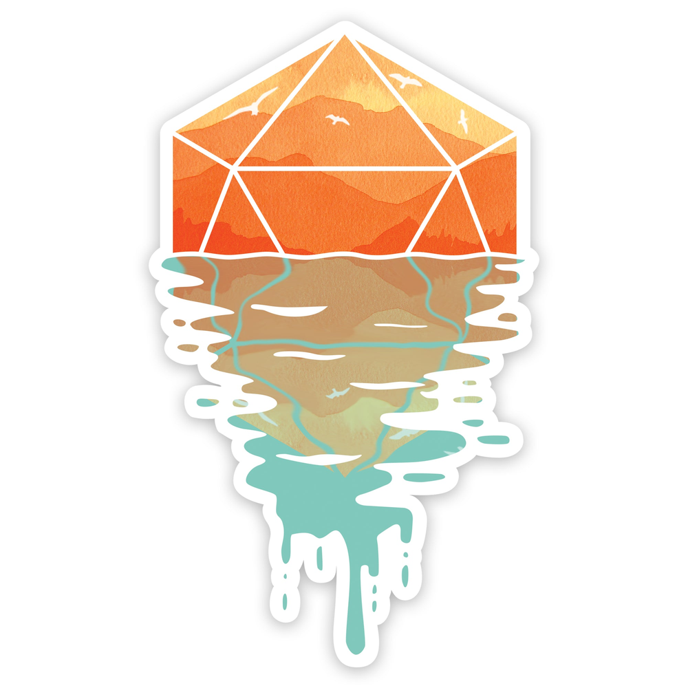 GlassStaff Stickers: A D20 Sunset