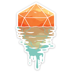 GlassStaff Stickers: A D20 Sunset