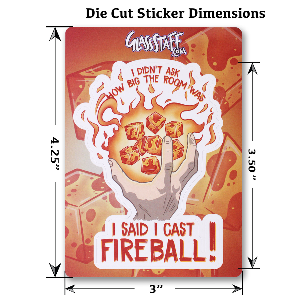 GlassStaff Stickers: I Cast Fireball!