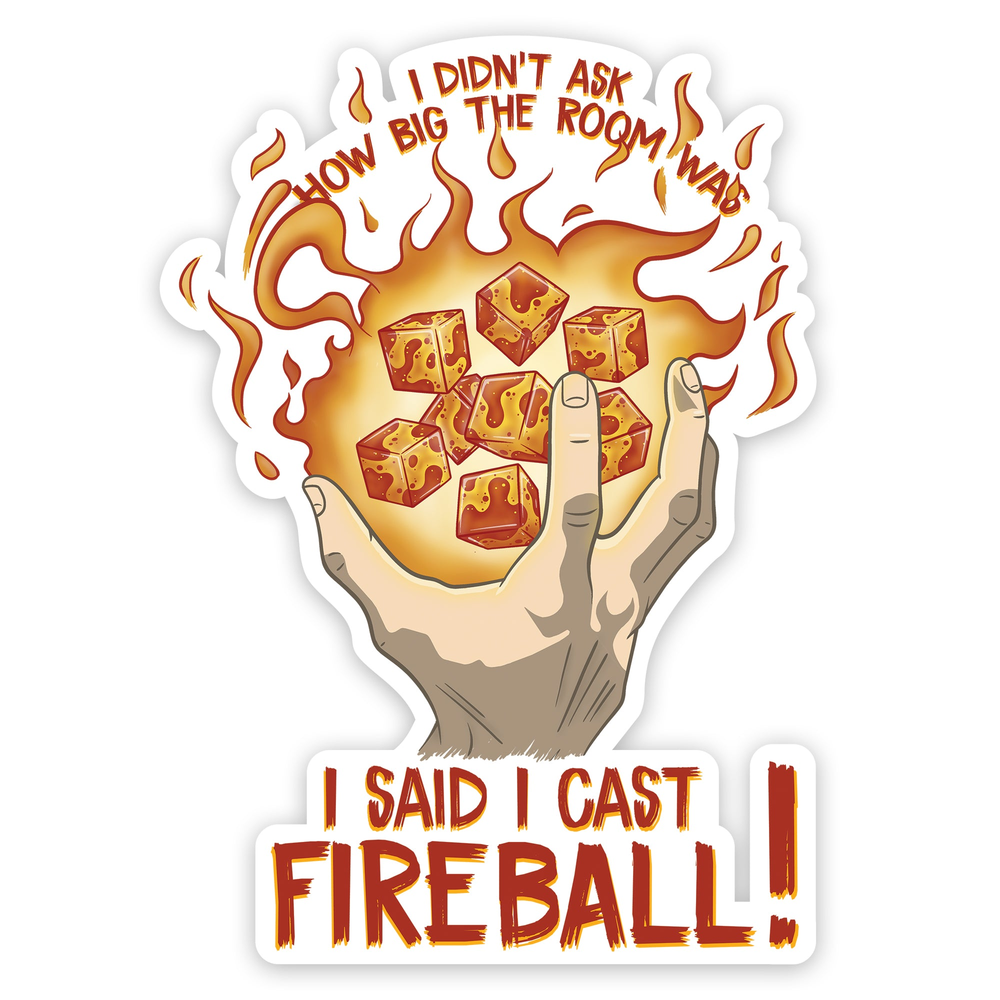 GlassStaff Stickers: I Cast Fireball!