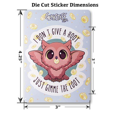 GlassStaff Stickers: I Don't Give A Hoot