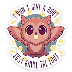 GlassStaff Stickers: I Don't Give A Hoot