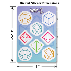 GlassStaff Stickers: Minimalist RPG Dice
