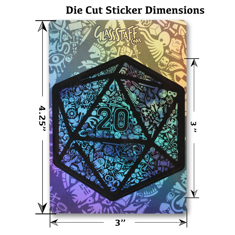 GlassStaff Stickers: Mosaic D20