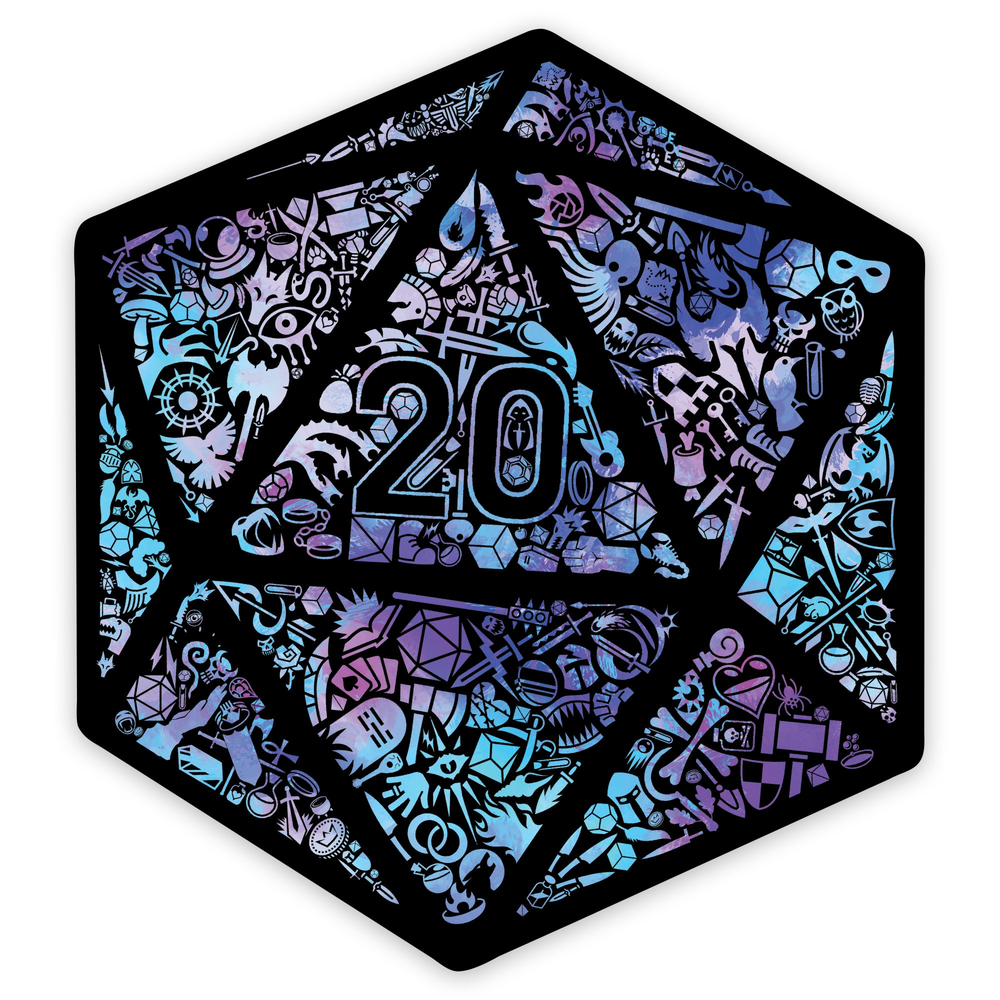 GlassStaff Stickers: Mosaic D20