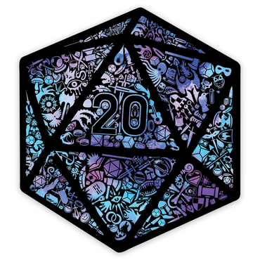 GlassStaff Stickers: Mosaic D20