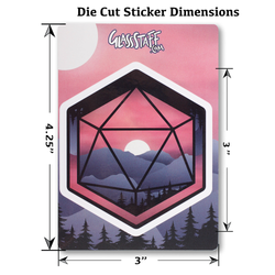 GlassStaff Stickers: Mountain D20