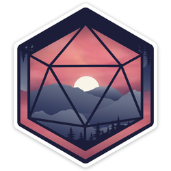 GlassStaff Stickers: Mountain D20