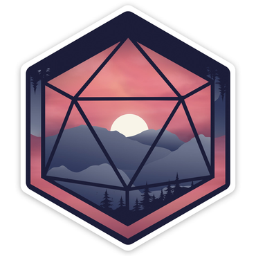 GlassStaff Stickers: Mountain D20