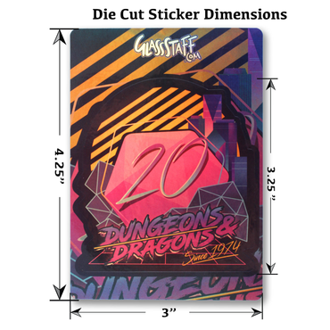 GlassStaff Stickers: Retro D20
