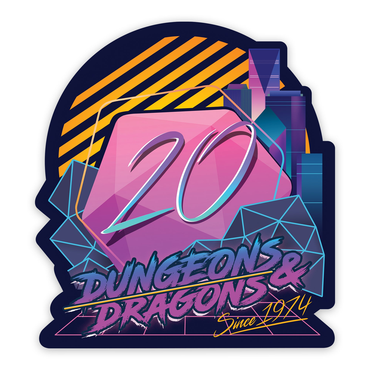GlassStaff Stickers: Retro D20