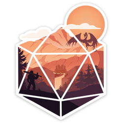 GlassStaff Stickers: The D20 Hero