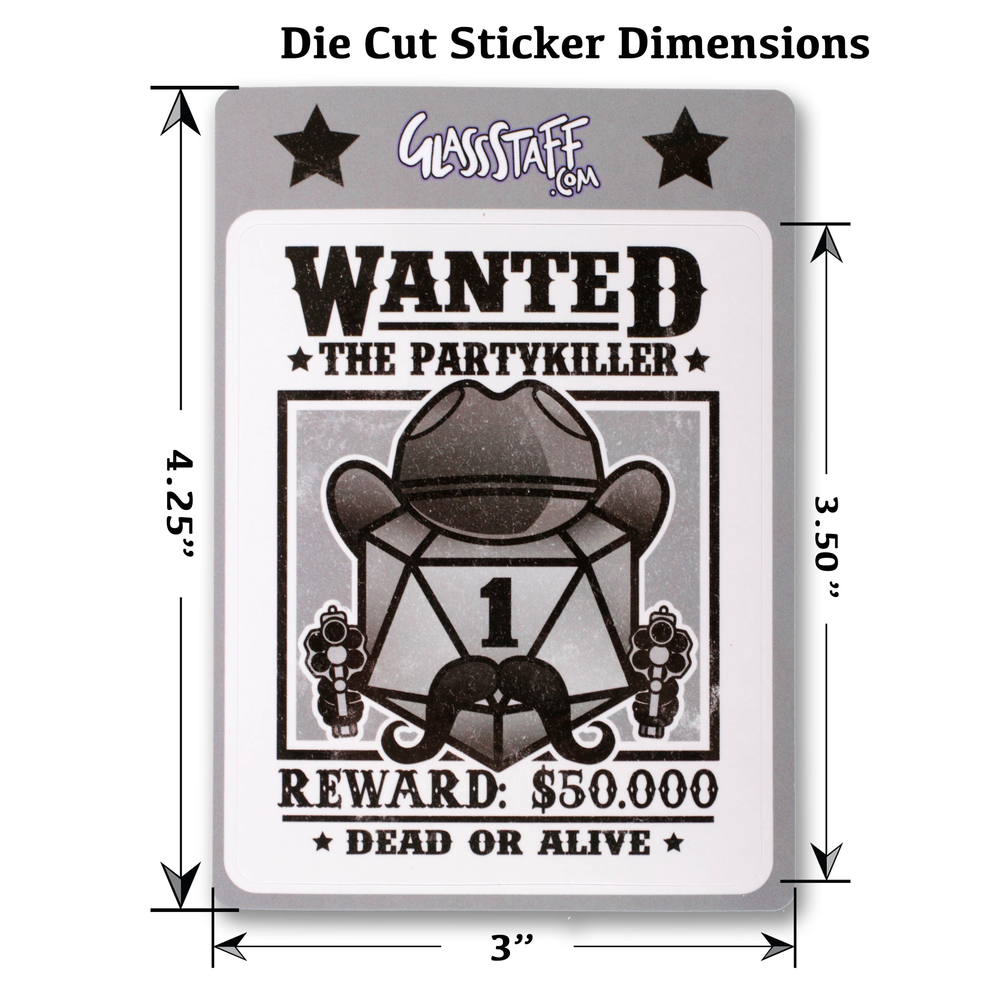 GlassStaff Stickers: Wanted Partykiller
