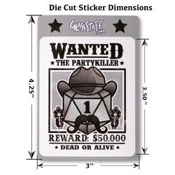 GlassStaff Stickers: Wanted Partykiller