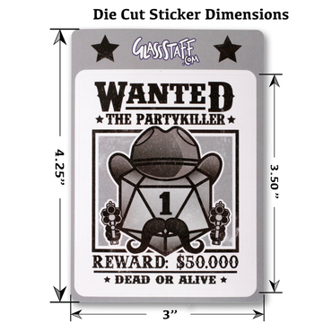 GlassStaff Stickers: Wanted Partykiller
