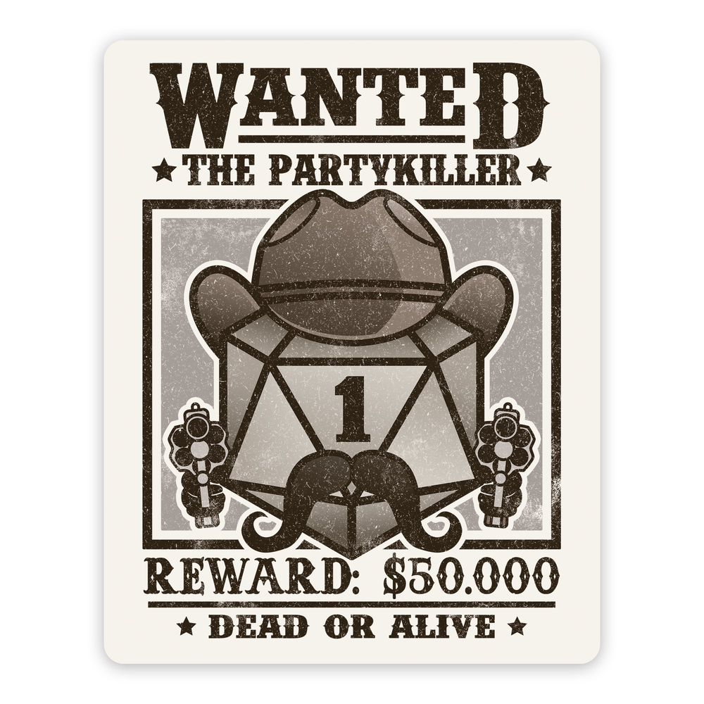 GlassStaff Stickers: Wanted Partykiller