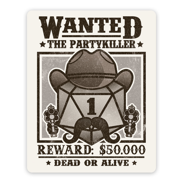 GlassStaff Stickers: Wanted Partykiller