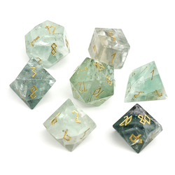 Gemstone RPG Dice: Green Fluorite (Norse Foundry)