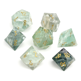Gemstone RPG Dice: Green Fluorite (Norse Foundry)